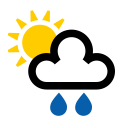 Teilweise starker Regen